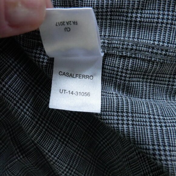 UNTUCKit Casalferro Shirt Mens XXL Gray Plaid Houndstooth Lt weight Flannel L/S - Picture 8 of 10